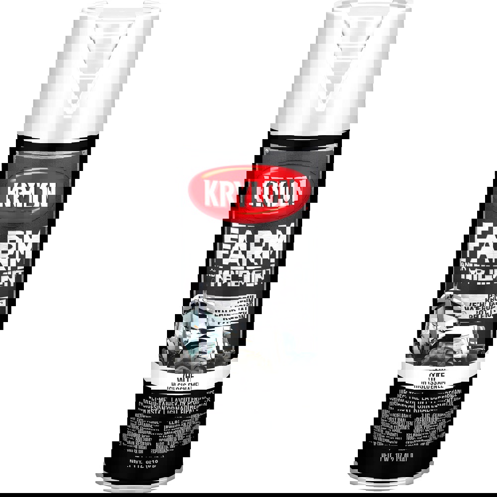 Spray Paints; Product Type: Spray Paint ; Type: Farm & Implement Paint ; Color: White ; Finish: High-Gloss ; Color Family: White ; Container Size (oz.): 12.000